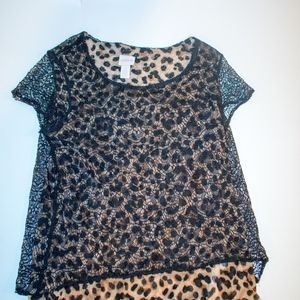 Chica NWT Cheetah Print Blouse